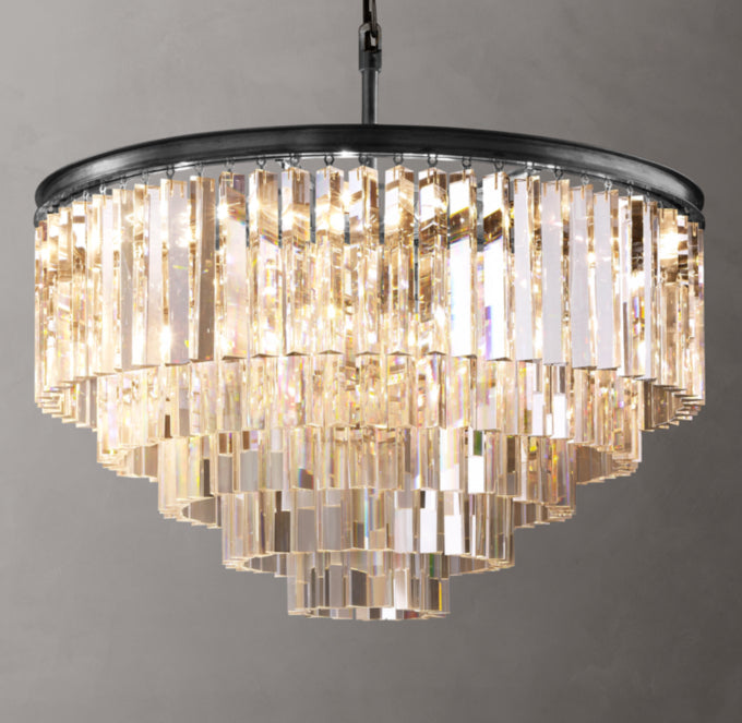 Asterion K9 Prism Tiered Chandelier