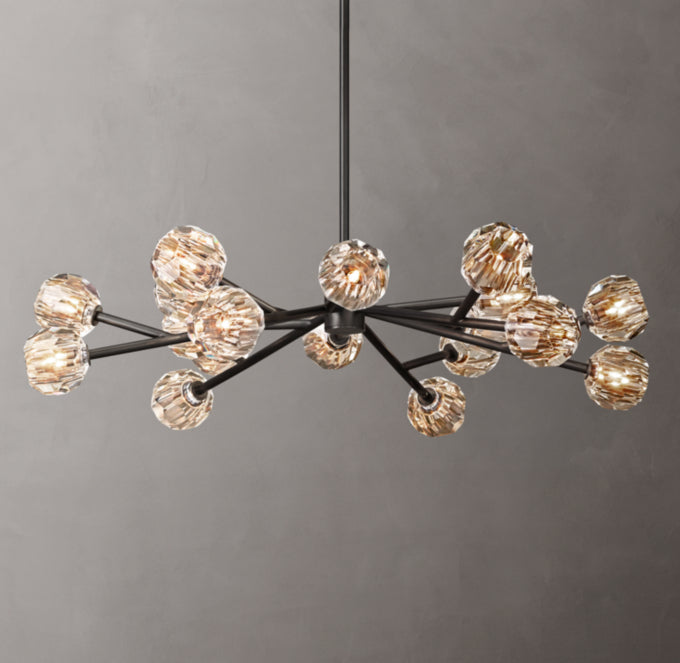Celestara Faceted Crystal Orb Chandelier