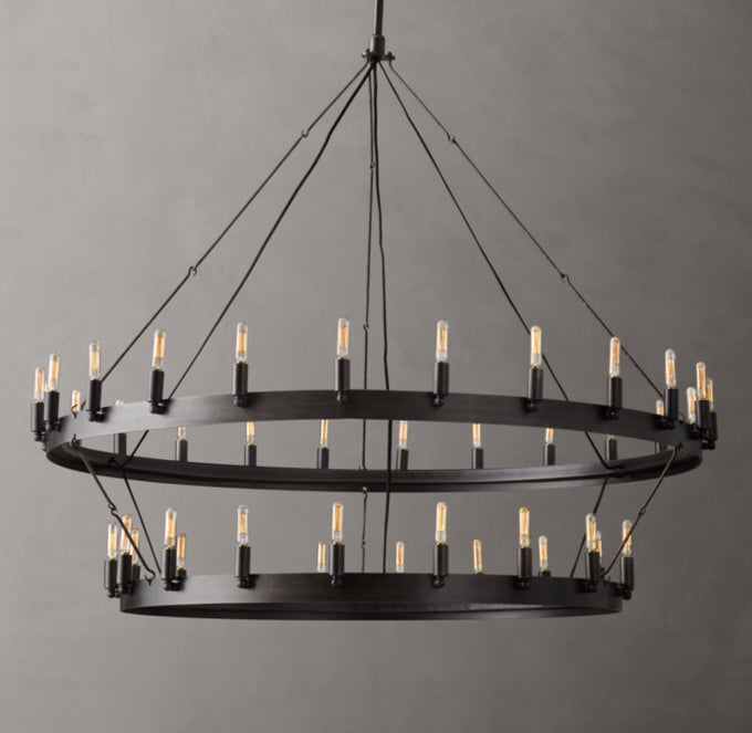 Forgepoint Filament Double Ring Chandelier