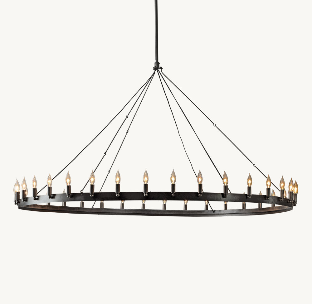 Kingswell Brass Candelabra Ring Chandelier
