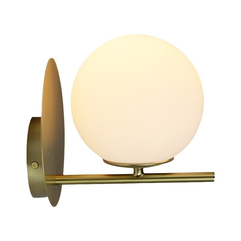 Nordic Copper Glass Wall Lamp