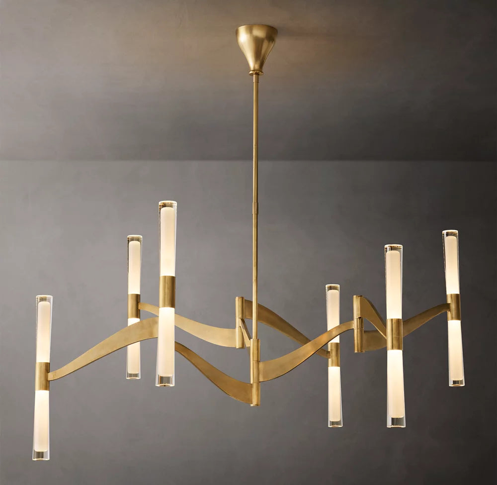 Arclume Etched Glass LED Chandelier