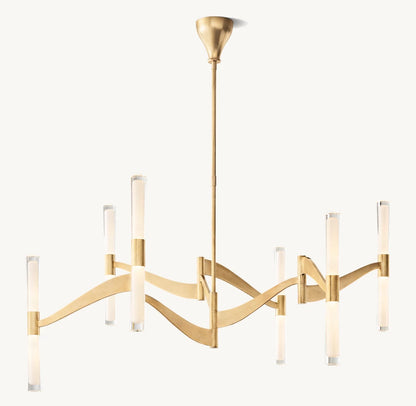 Arclume Etched Glass LED Chandelier