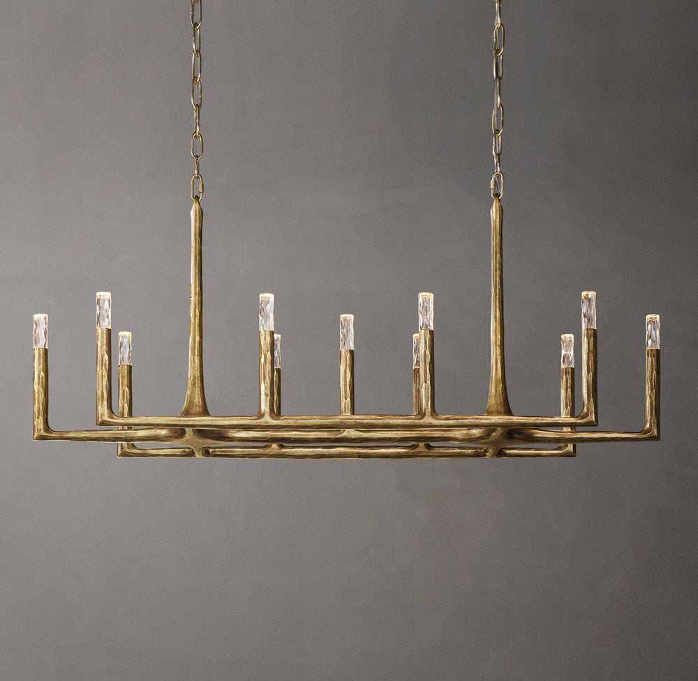 Arden Forge Faceted Glass Linear Chandelier