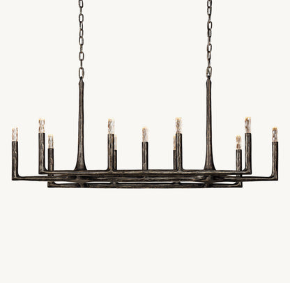 Arden Forge Faceted Glass Linear Chandelier