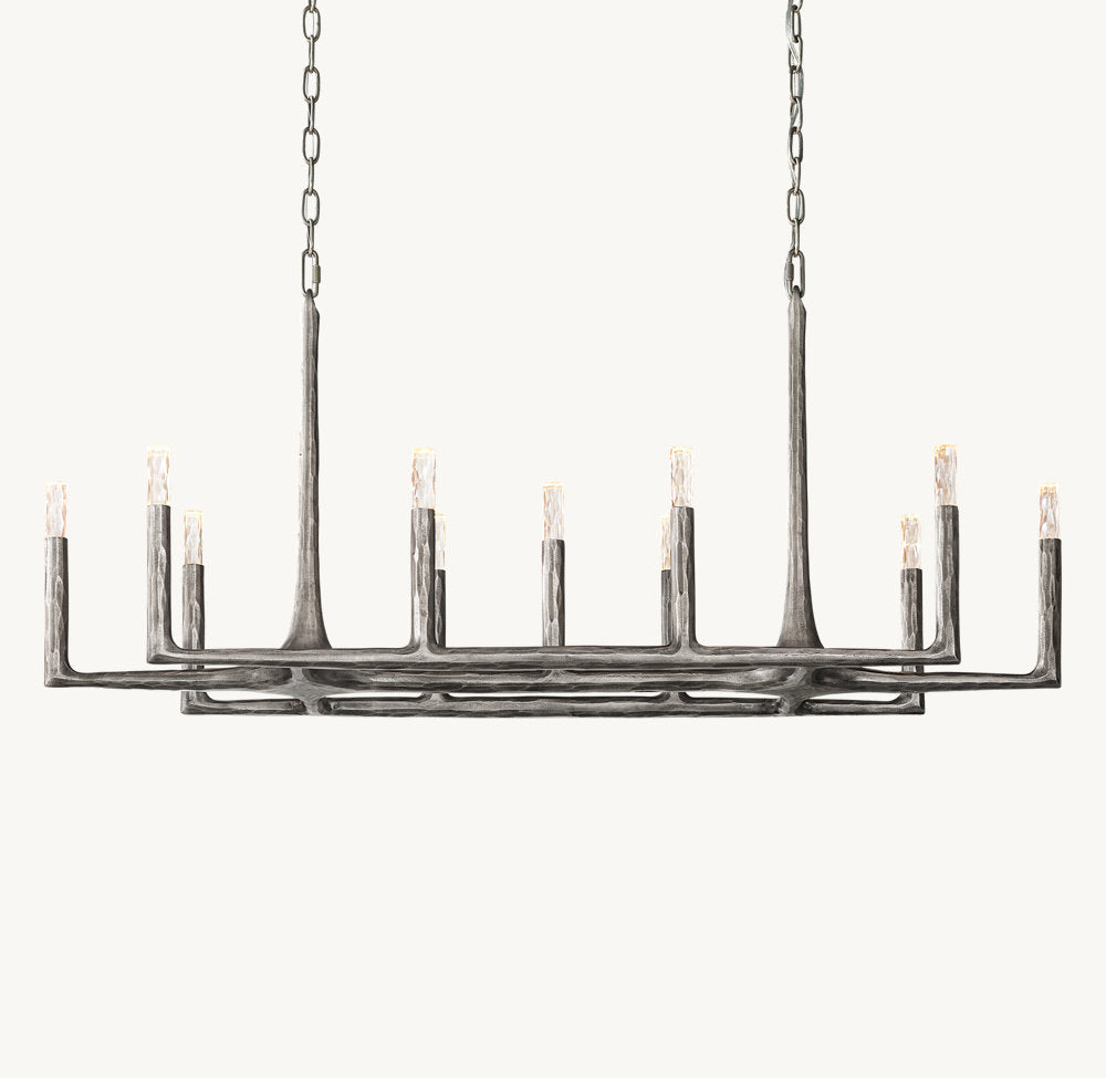 Arden Forge Faceted Glass Linear Chandelier