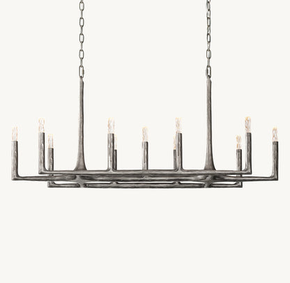 Arden Forge Faceted Glass Linear Chandelier