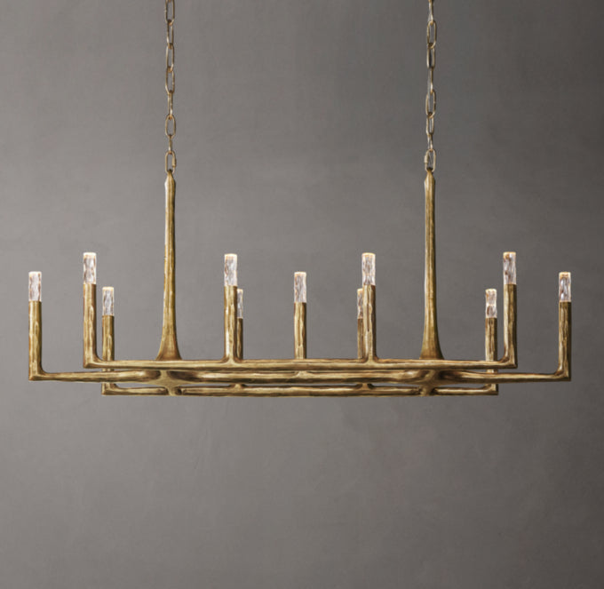Arden Forge Faceted Glass Linear Chandelier
