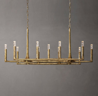 Arden Forge Faceted Glass Linear Chandelier