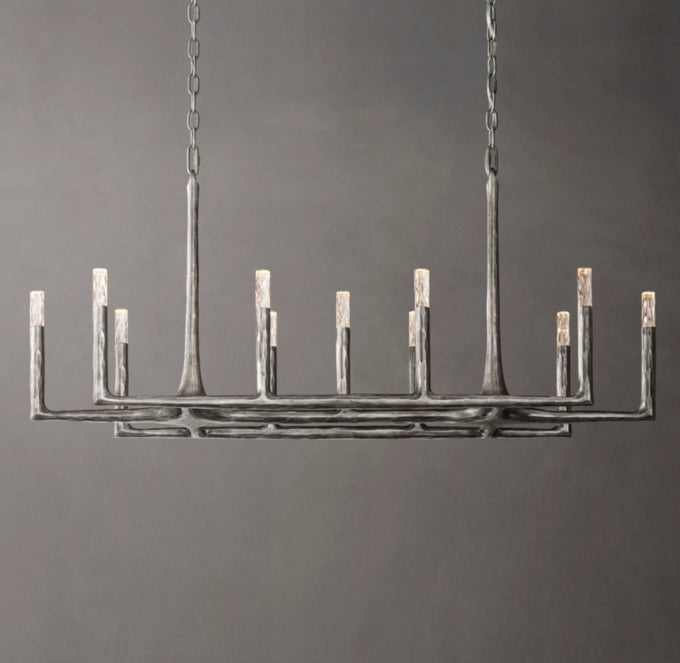 Arden Forge Faceted Glass Linear Chandelier