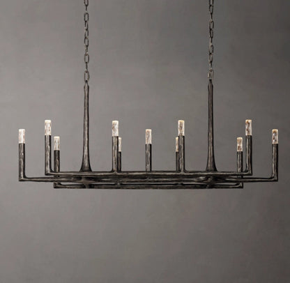 Arden Forge Faceted Glass Linear Chandelier