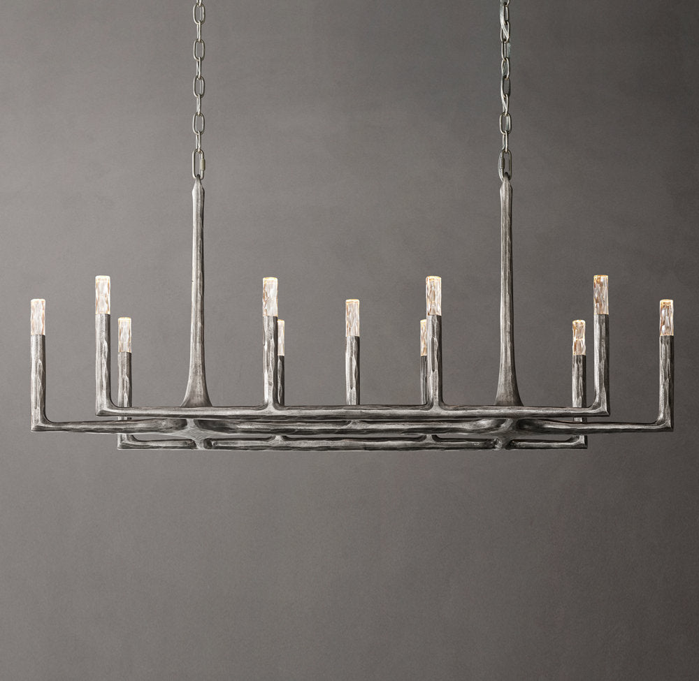 Arden Forge Faceted Glass Linear Chandelier