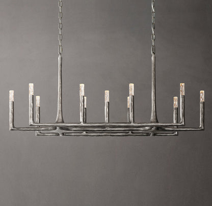 Arden Forge Faceted Glass Linear Chandelier