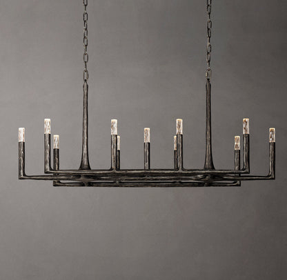 Arden Forge Faceted Glass Linear Chandelier