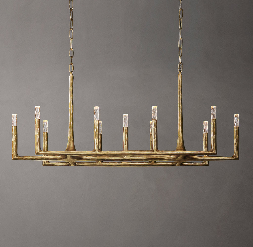 Arden Forge Faceted Glass Linear Chandelier