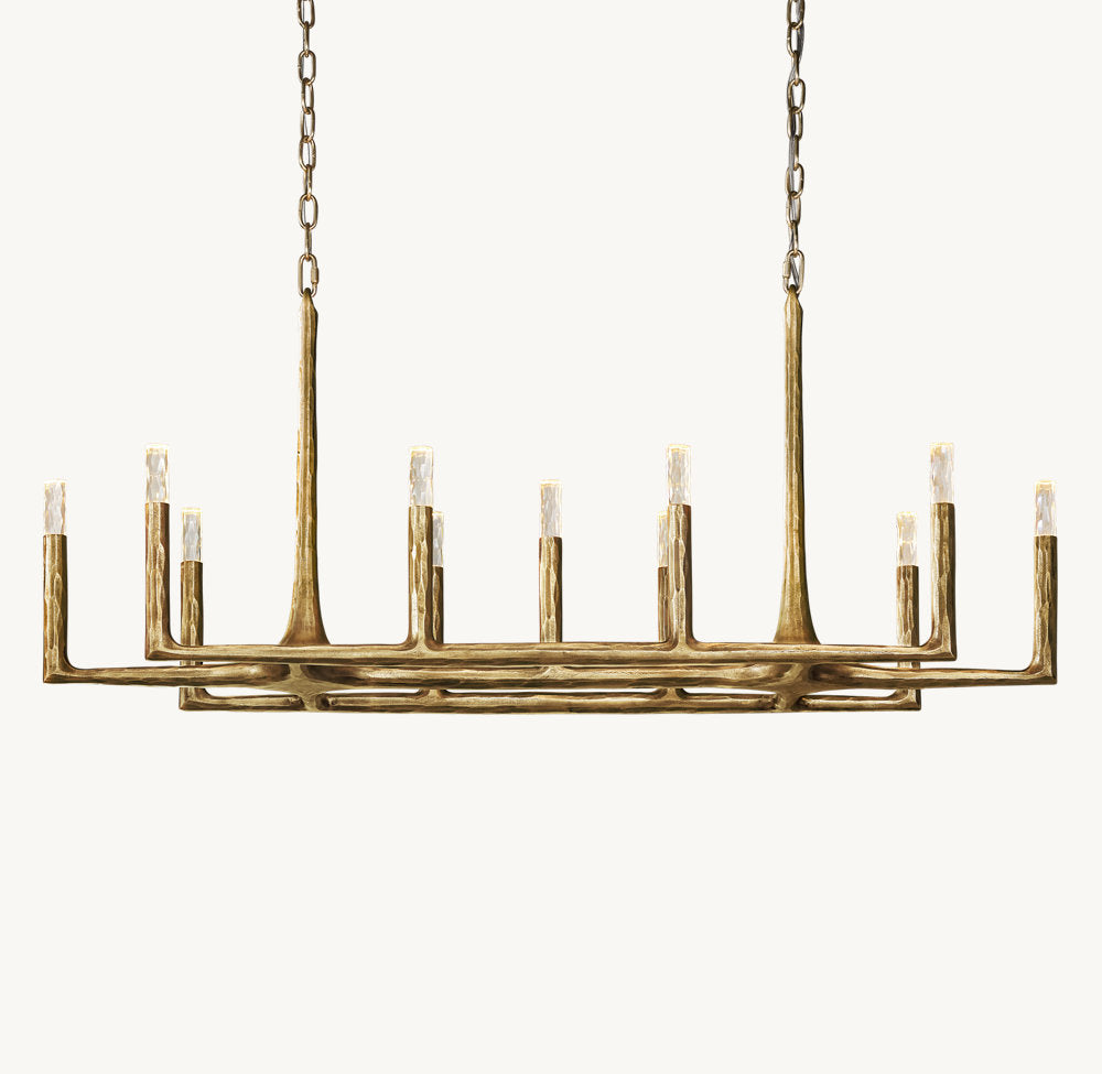 Arden Forge Faceted Glass Linear Chandelier