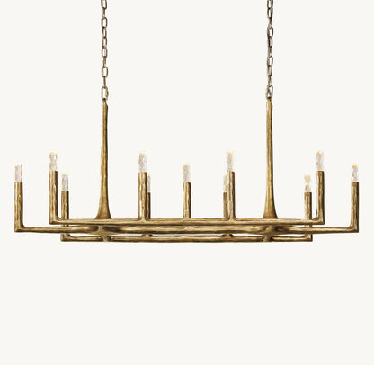 Arden Forge Faceted Glass Linear Chandelier
