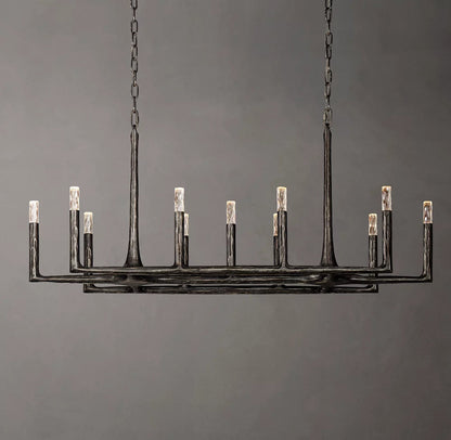Arden Forge Faceted Glass Linear Chandelier