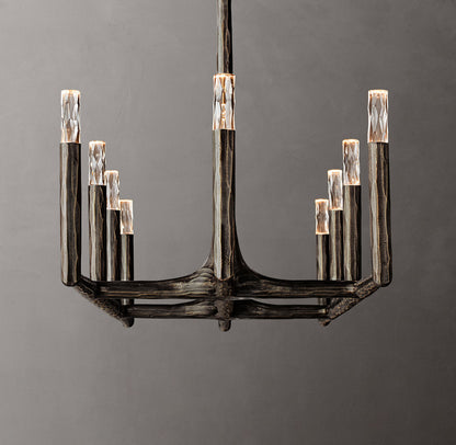Arden Forge Faceted Glass Linear Chandelier