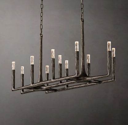Arden Forge Faceted Glass Linear Chandelier