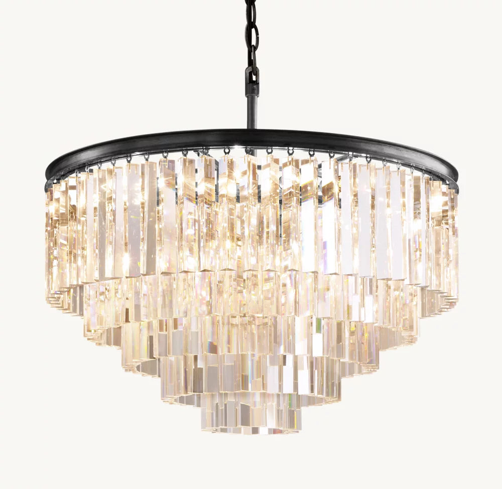 Asterion K9 Prism Tiered Chandelier