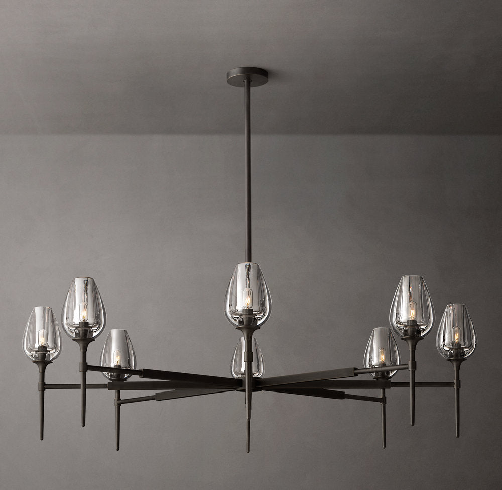 Aurelia Crystal Petal Ring Chandelier