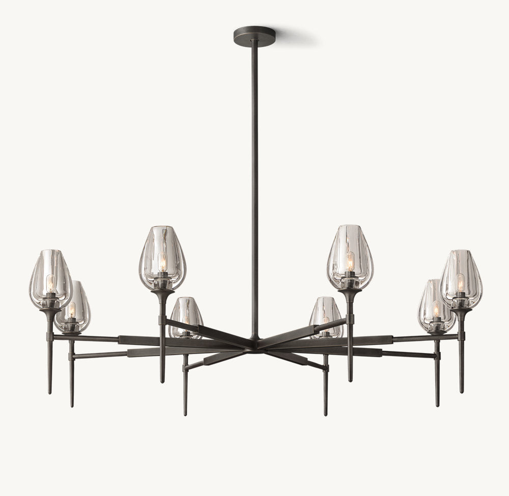 Aurelia Crystal Petal Ring Chandelier