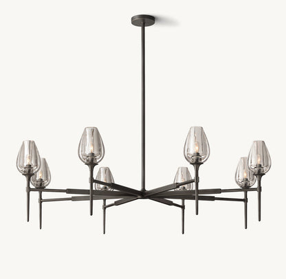 Aurelia Crystal Petal Ring Chandelier