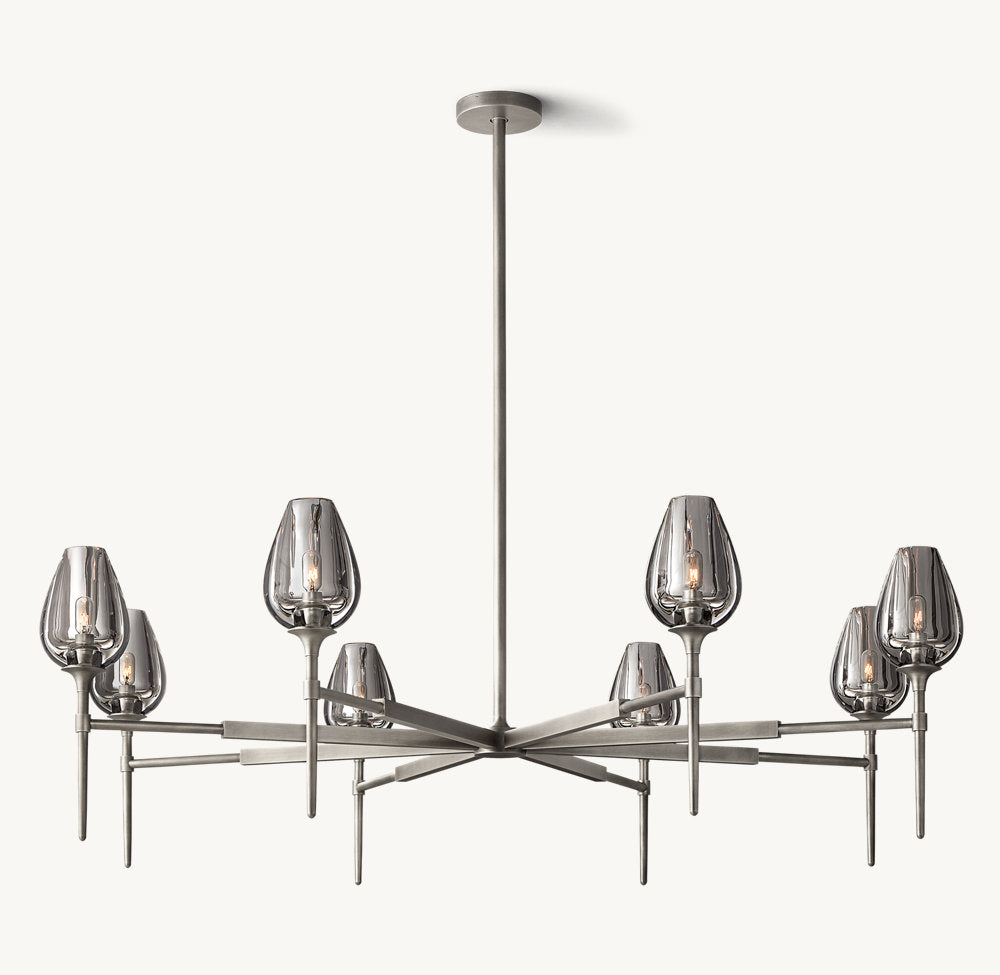 Aurelia Crystal Petal Ring Chandelier