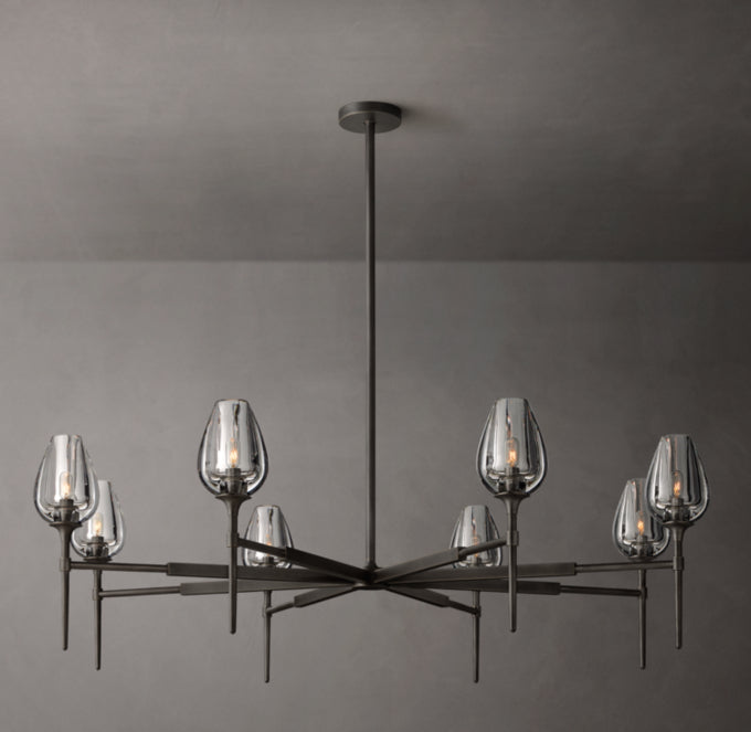 Aurelia Crystal Petal Ring Chandelier
