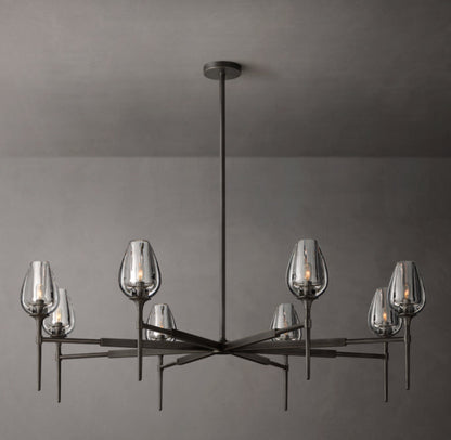 Aurelia Crystal Petal Ring Chandelier