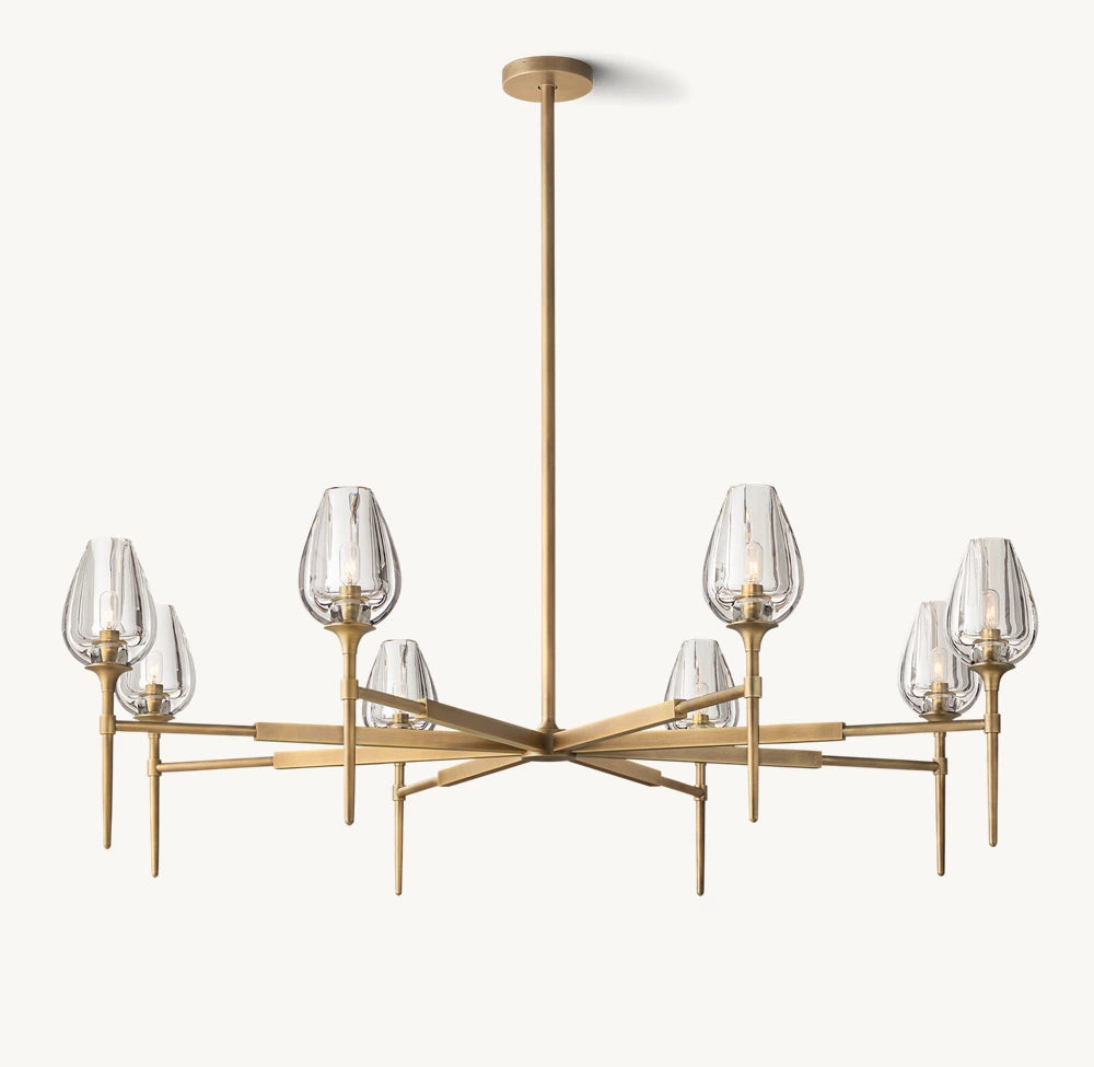 Aurelia Crystal Petal Ring Chandelier