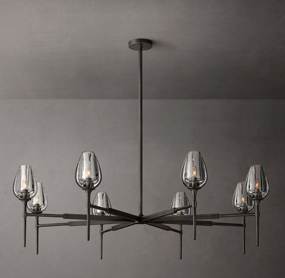 Aurelia Crystal Petal Ring Chandelier