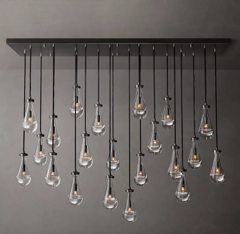 Aurelia Glass Raindrop Cascade Chandelier