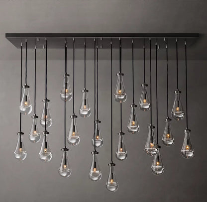 Aurelia Glass Raindrop Cascade Chandelier