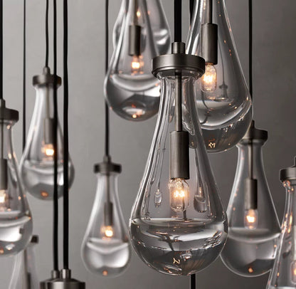 Aurelia Glass Raindrop Cascade Chandelier