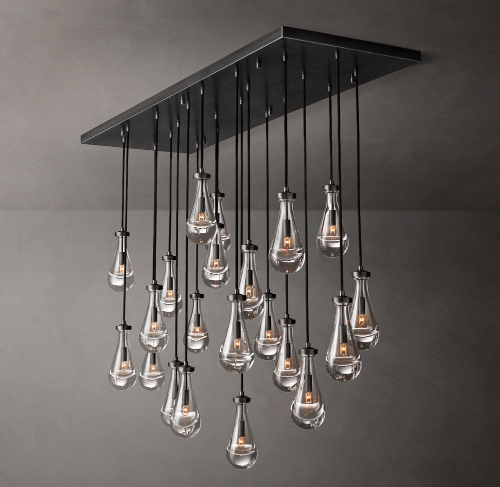 Aurelia Glass Raindrop Cascade Chandelier