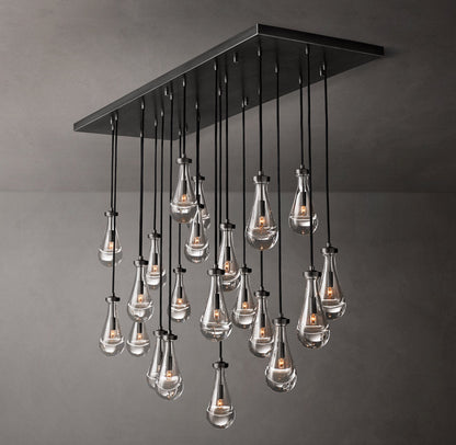 Aurelia Glass Raindrop Cascade Chandelier