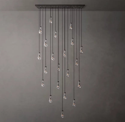 Aurelia Glass Raindrop Cascade Chandelier