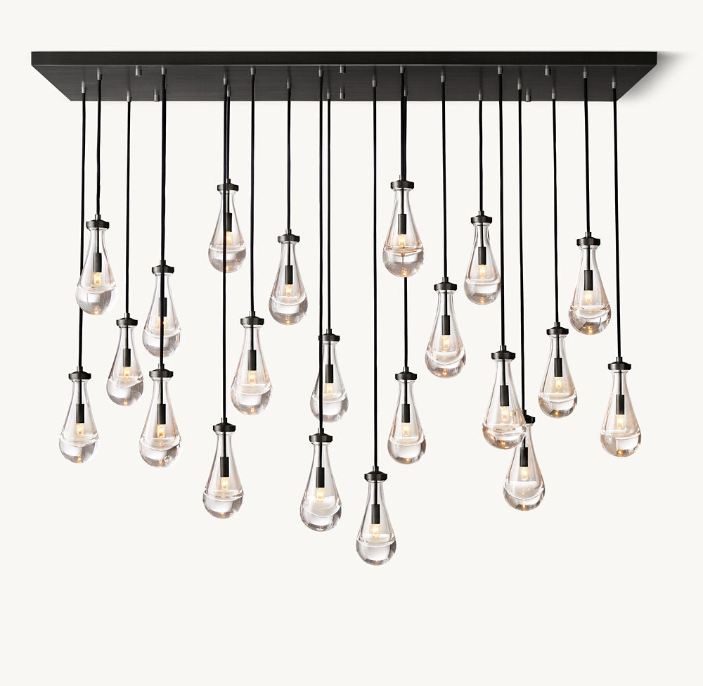 Aurelia Glass Raindrop Cascade Chandelier
