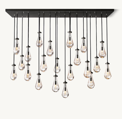 Aurelia Glass Raindrop Cascade Chandelier