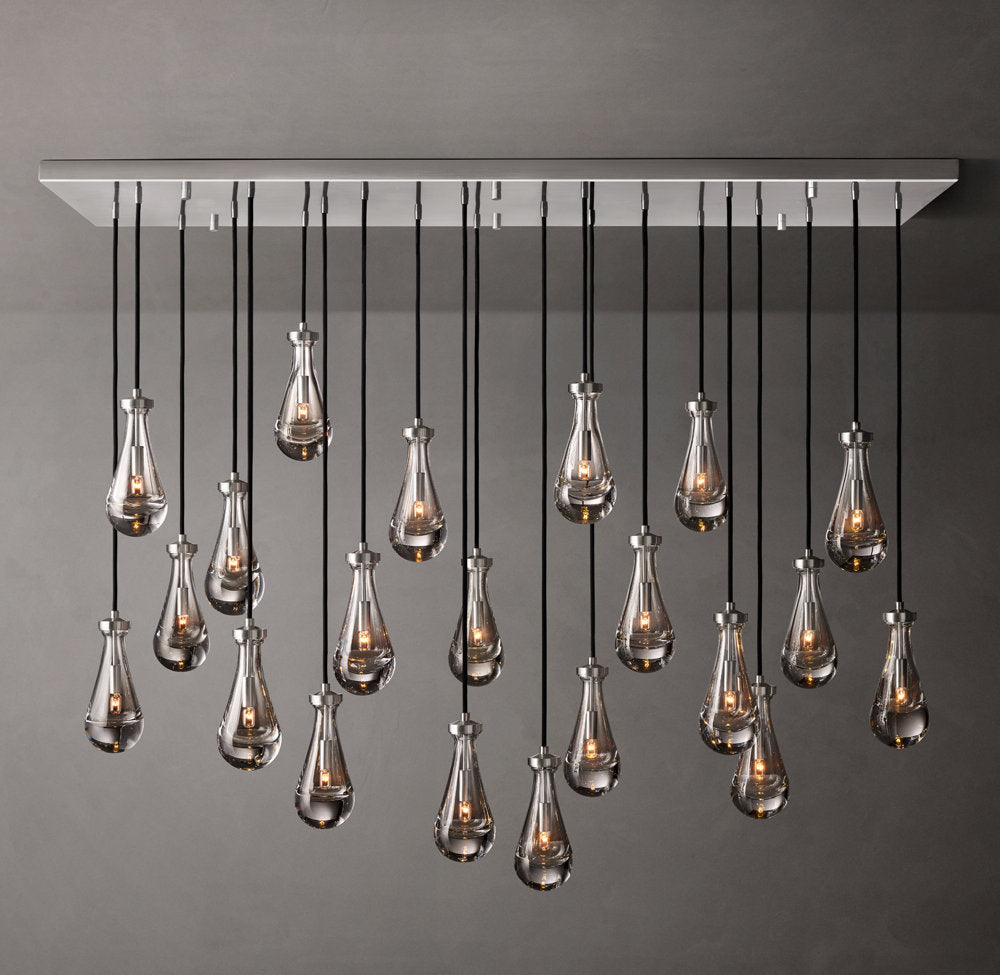 Aurelia Glass Raindrop Cascade Chandelier