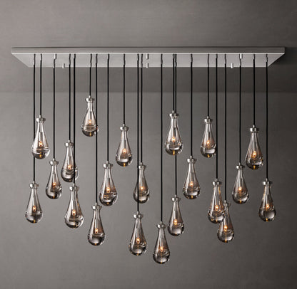 Aurelia Glass Raindrop Cascade Chandelier