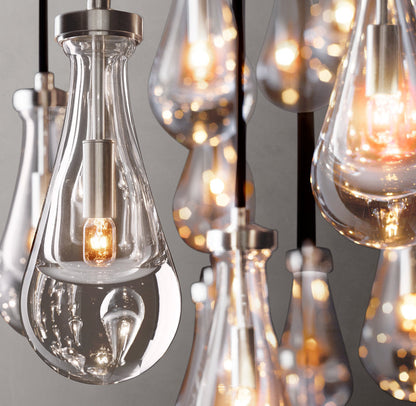 Aurelia Glass Raindrop Cascade Chandelier