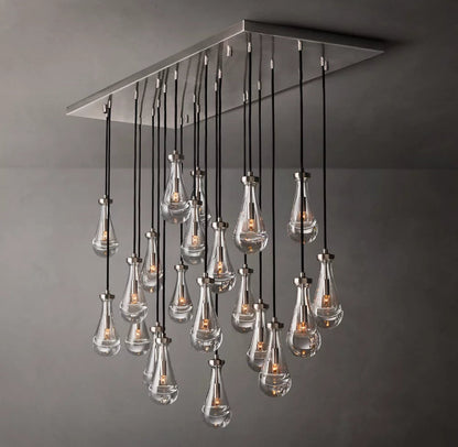 Aurelia Glass Raindrop Cascade Chandelier