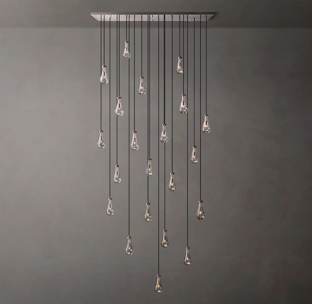 Aurelia Glass Raindrop Cascade Chandelier