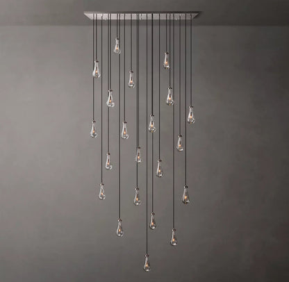 Aurelia Glass Raindrop Cascade Chandelier