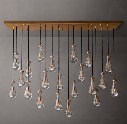 Aurelia Glass Raindrop Cascade Chandelier