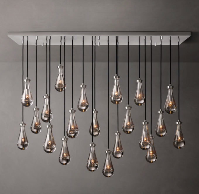 Aurelia Glass Raindrop Cascade Chandelier