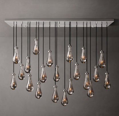 Aurelia Glass Raindrop Cascade Chandelier